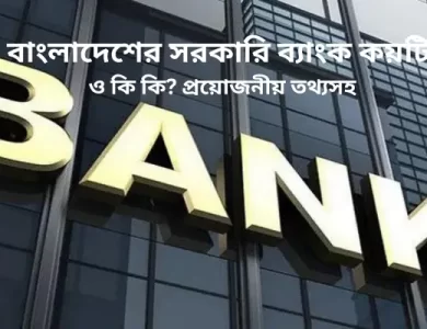 বাংলাদেশের সরকারি ব্যাংক কয়টি ও কি কি? প্রয়োজনীয় তথ্যসহ